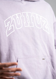 "ZUHUZ" ULTRA-HEAVYWEIGHT HOODIE - SAGE PURPLE - U